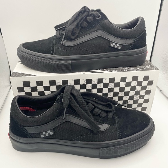 VANS unisex old skool classic skate black canvas sneakers - Picture 12 of 15